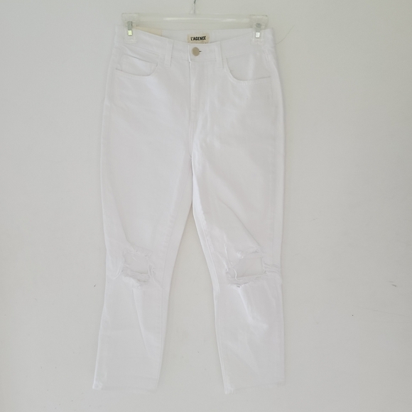 NWT L'AGENCE audrina high rise straight jeans - Picture 2 of 10